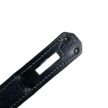 Hermès Kelly 32 Sellier Schwarz Box Kalbsleder Gold Hardware, 1979
