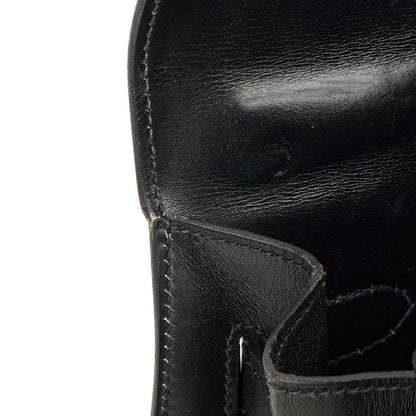 Hermès Kelly 32 Sellier Schwarz Box Kalbsleder Gold Hardware, 1979