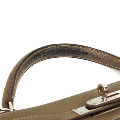 Hermes Kelly 32 Sellier Étoupe Ziegenleder Mysore Palladium Beschläge, 2006