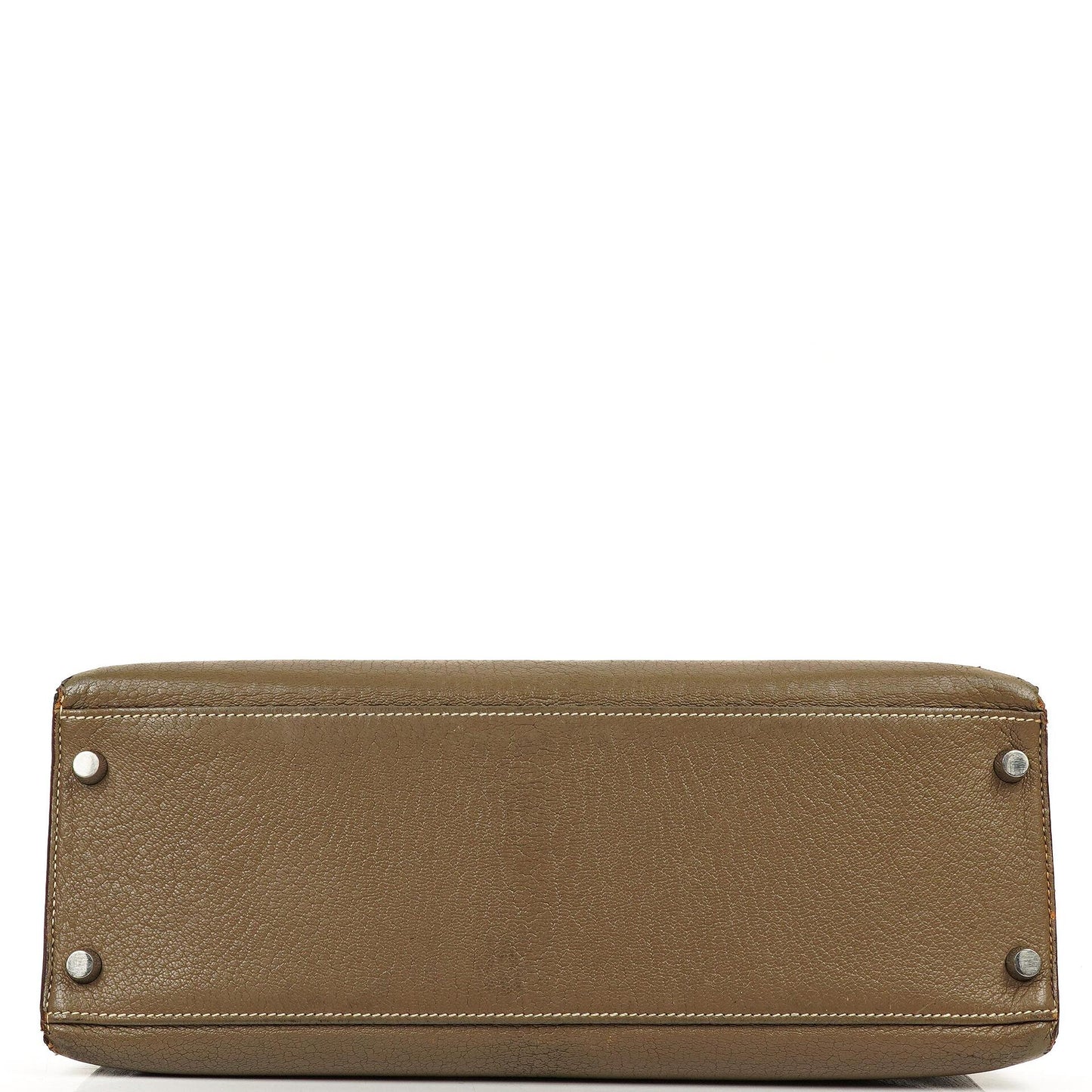 Hermes Kelly 32 Sellier Étoupe Ziegenleder Mysore Palladium Beschläge, 2006