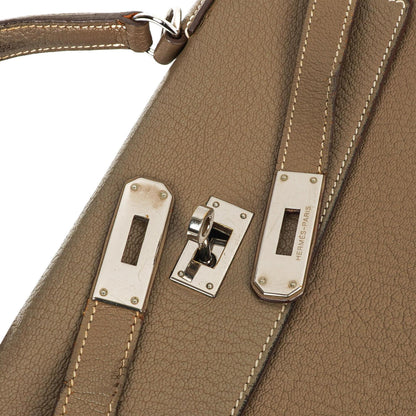 Hermes Kelly 32 Sellier Étoupe Ziegenleder Mysore Palladium Beschläge, 2006