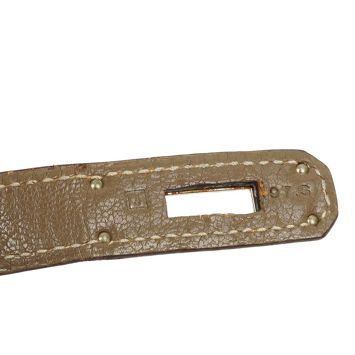 Hermes Kelly 32 Sellier Étoupe Ziegenleder Mysore Palladium Beschläge, 2006