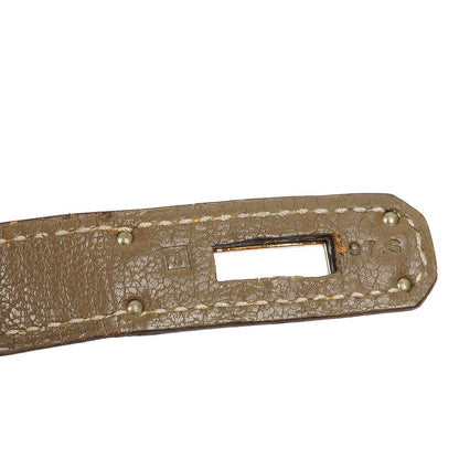 Hermes Kelly 32 Sellier Étoupe Ziegenleder Mysore Palladium Beschläge, 2006