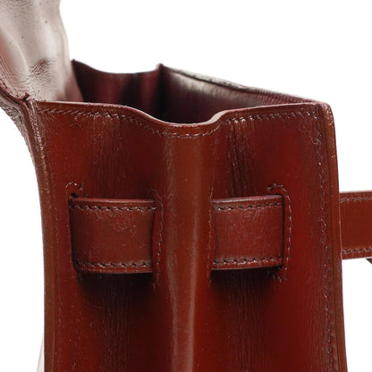 Hermès Kelly 32 Sellier Rouge H Box Kalbsleder Gold Hardware, 1983