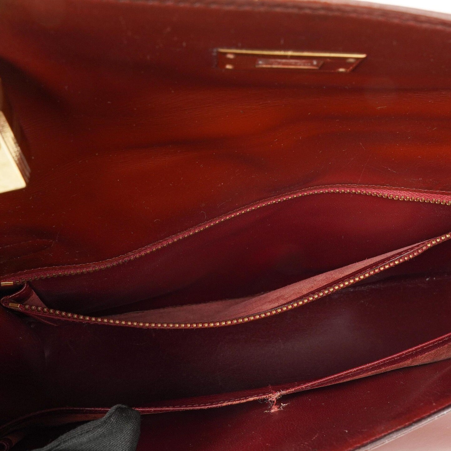 Hermès Kelly 32 Sellier Rouge H Box Kalbsleder Gold Hardware, 1983