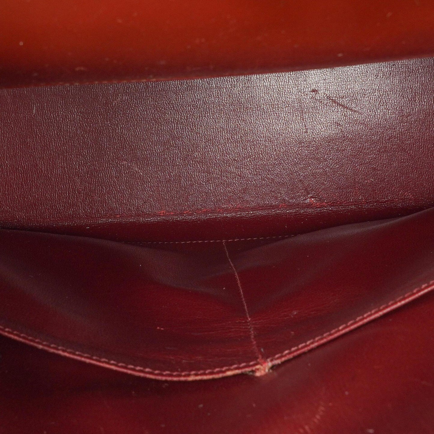 Hermès Kelly 32 Sellier Rouge H Box Kalbsleder Gold Hardware, 1983
