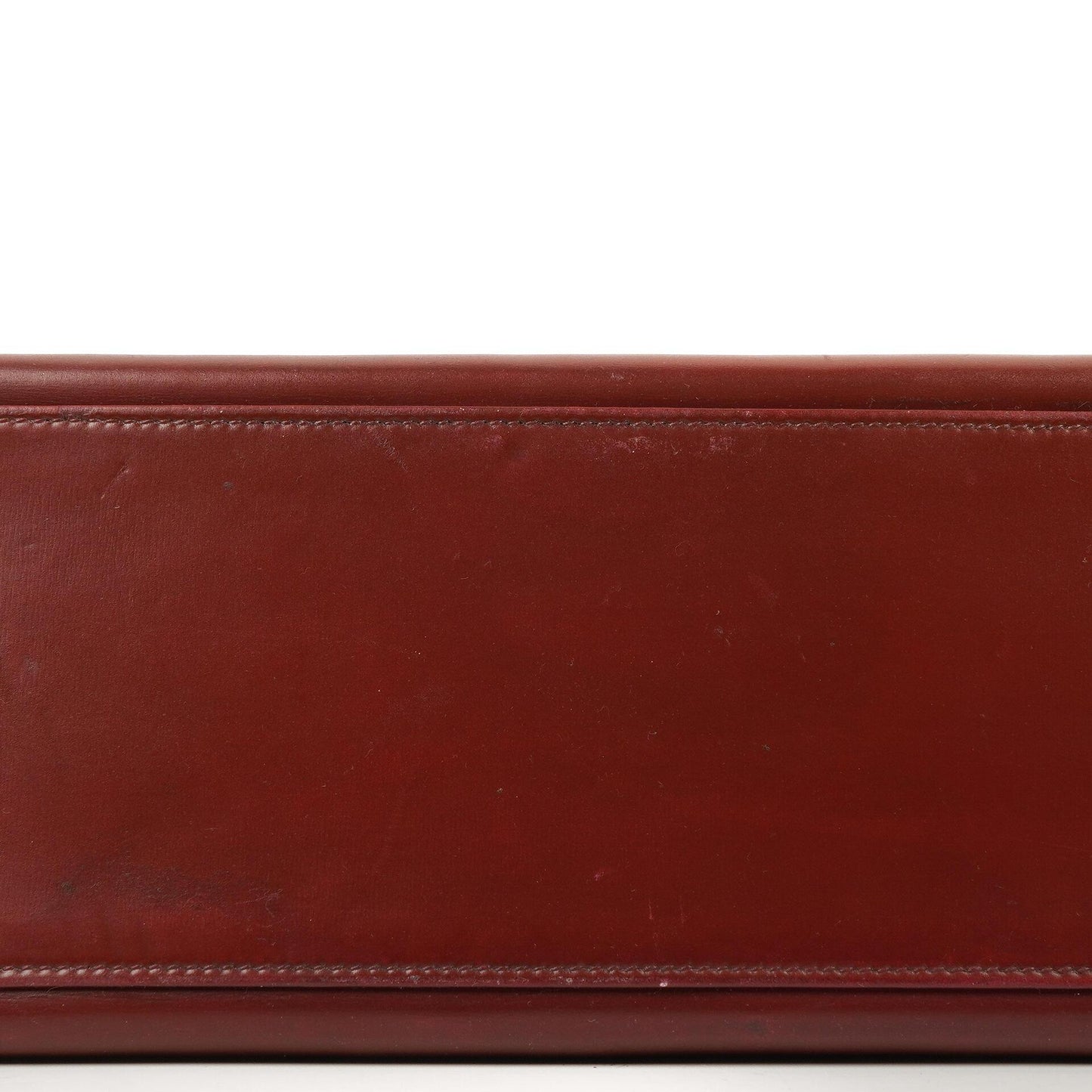 Hermès Kelly 32 Sellier Rouge H Box Kalbsleder Gold Hardware, 1983