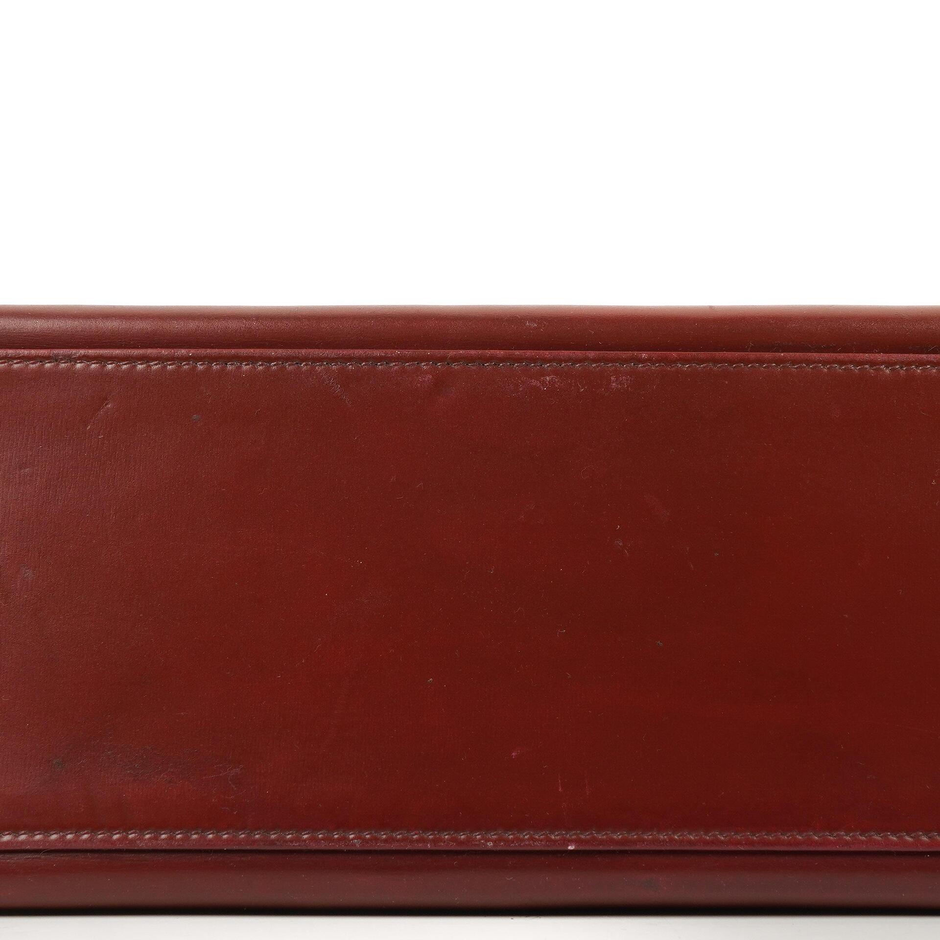 Hermès Kelly 32 Sellier Rouge H Box Kalbsleder Gold Hardware, 1983