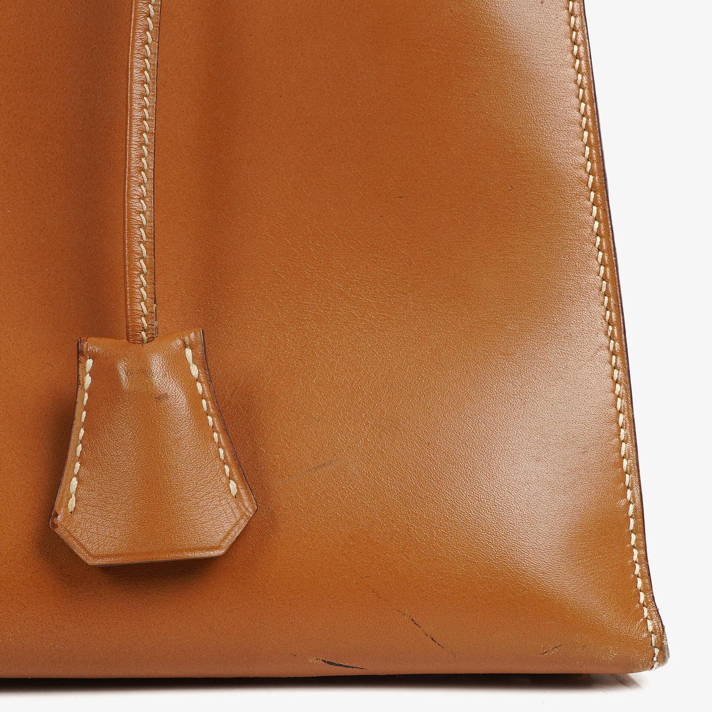 Hermès Kelly 32 Sellier Vintage in Natur Chamonix mit Goldbeschlägen, 1977
