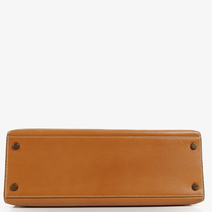 Hermès Kelly 32 Sellier Vintage in Natur Chamonix mit Goldbeschlägen, 1977