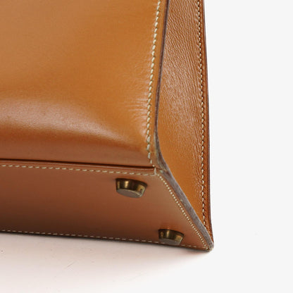 Hermès Kelly 32 Sellier Vintage in Natur Chamonix mit Goldbeschlägen, 1977
