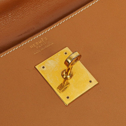 Hermès Kelly 32 Sellier Vintage in Natur Chamonix mit Goldbeschlägen, 1977