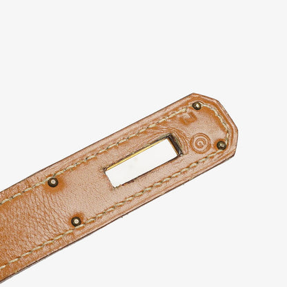 Hermès Kelly 32 Sellier Vintage in Natur Chamonix mit Goldbeschlägen, 1977
