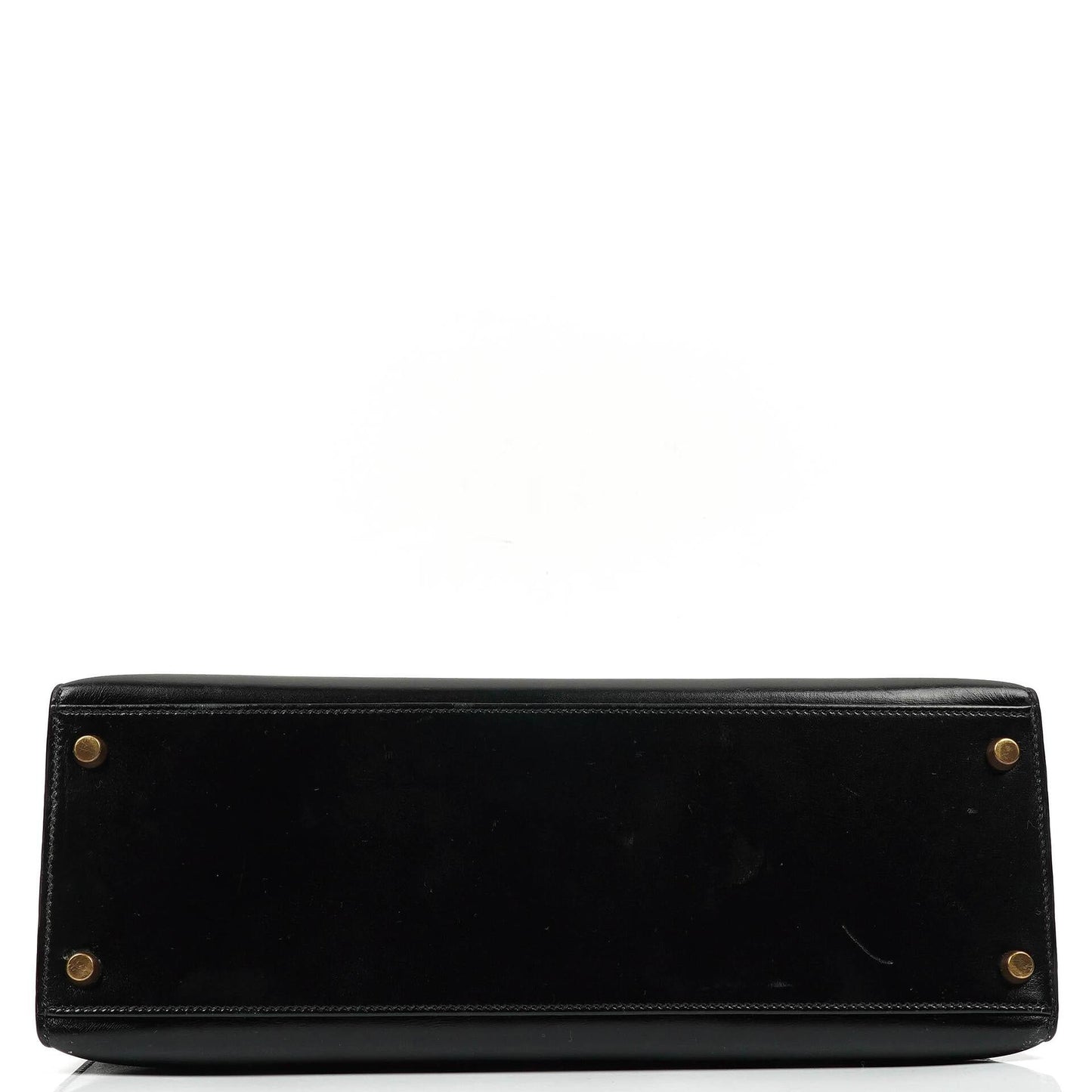 Hermes Kelly 32 Sellier Vintage Box Kalbsleder Schwarz mit Gold Hardware