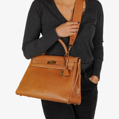 Hermes Kelly 35 Retourne Gold Ardennes Goldbeschläge