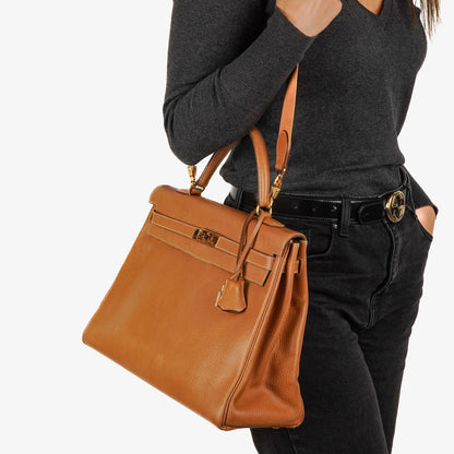 Hermes Kelly 35 Retourne Gold Ardennes Goldbeschläge