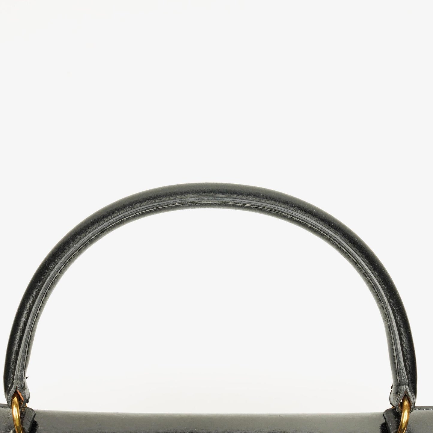 Hermes Kelly 35 Retourne Vintage Schwarzes Boxkalb Goldbeschläge, 1987