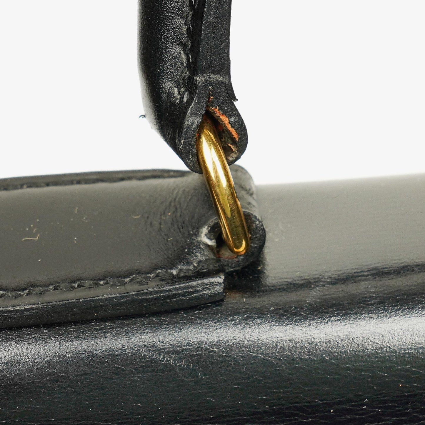 Hermes Kelly 35 Retourne Vintage Schwarzes Boxkalb Goldbeschläge, 1987