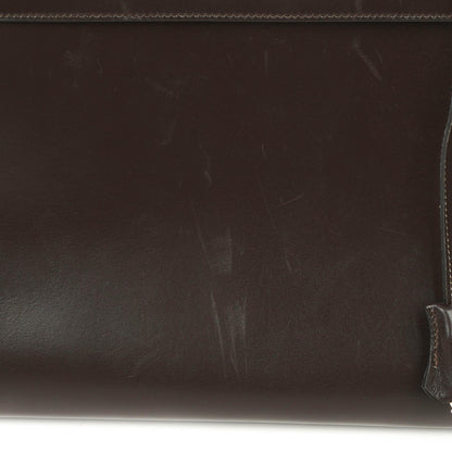 Hermès Kelly 35 Sellier aus braunem Boxkalbsleder und goldfarbener Hardware