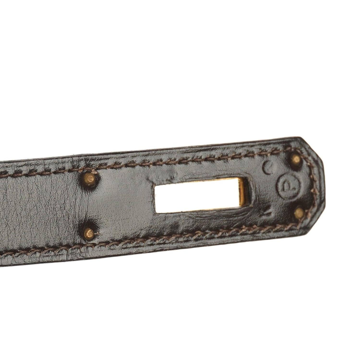 Hermès Kelly 35 Sellier aus braunem Boxkalbsleder und goldfarbener Hardware