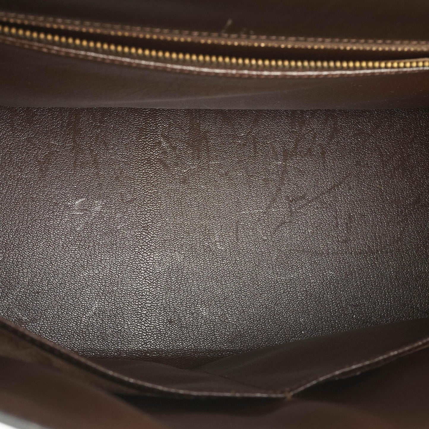 Hermès Kelly 35 Sellier aus braunem Boxkalbsleder und goldfarbener Hardware