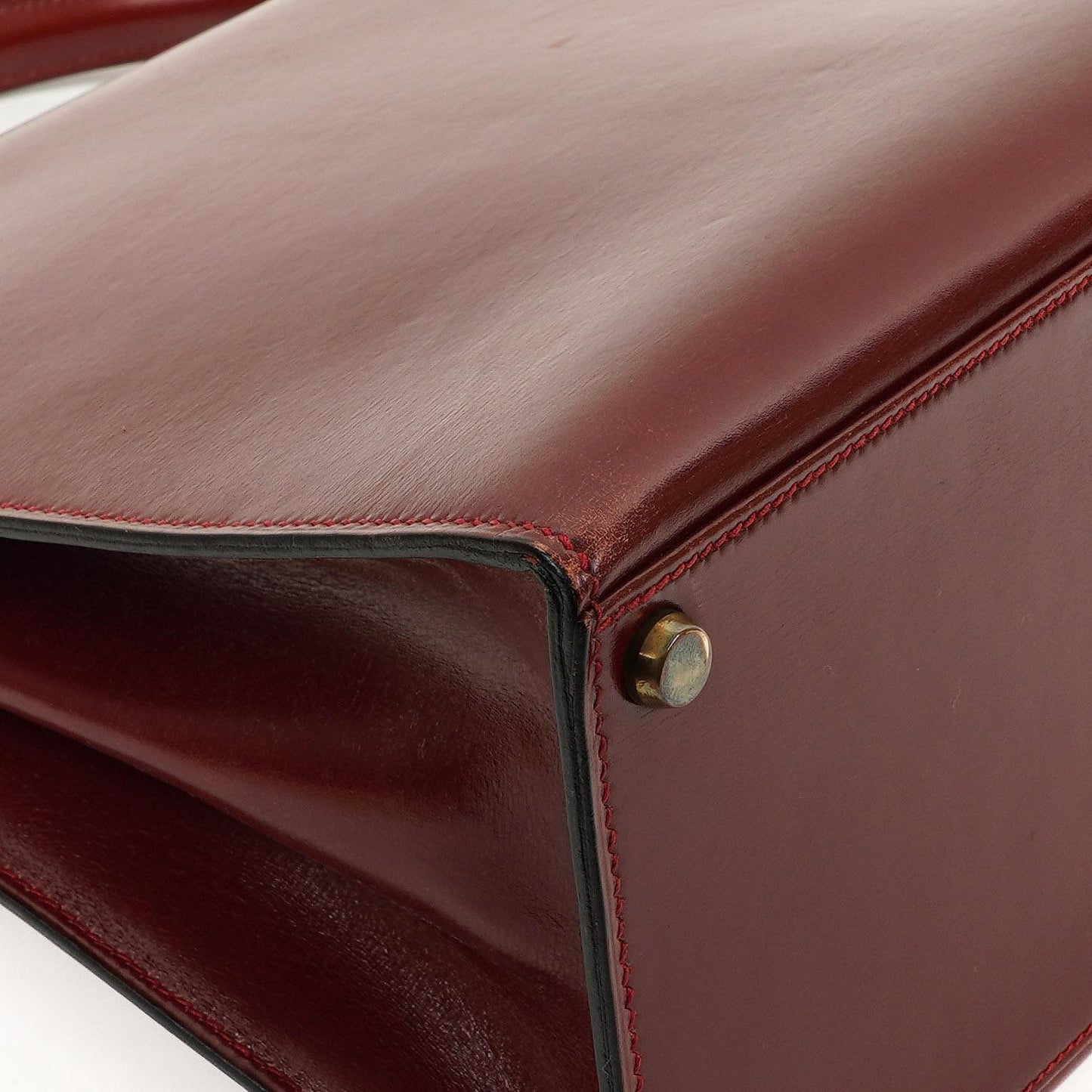 Hermès Kelly 35 Vintage Sellier Rouge H Box Kalbsleder Mit Gold Hardware, 1977