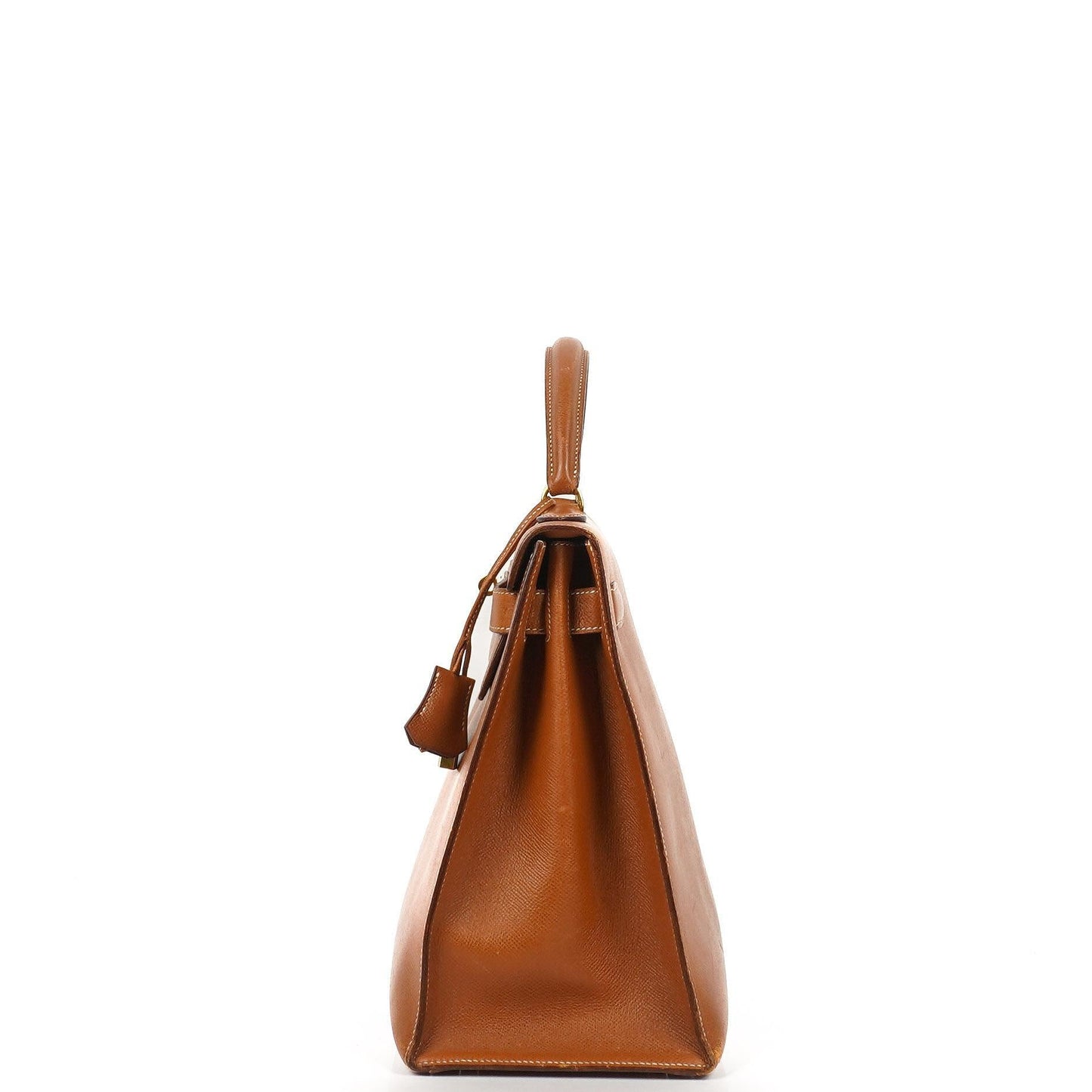 Hermes Kelly 40 Vintage Sellier Gold Courchevel mit goldenen Beschlägen