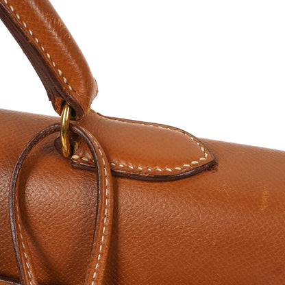 Hermes Kelly 40 Vintage Sellier Gold Courchevel mit goldenen Beschlägen