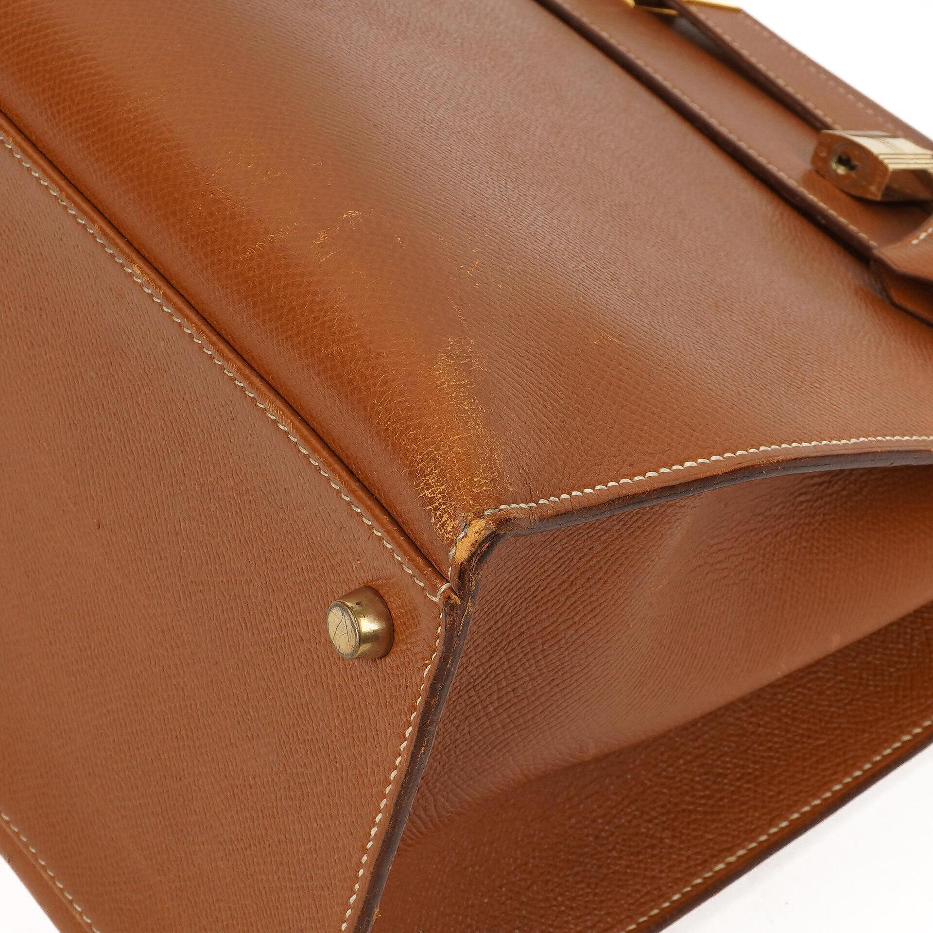 Hermes Kelly 40 Vintage Sellier Gold Courchevel mit goldenen Beschlägen