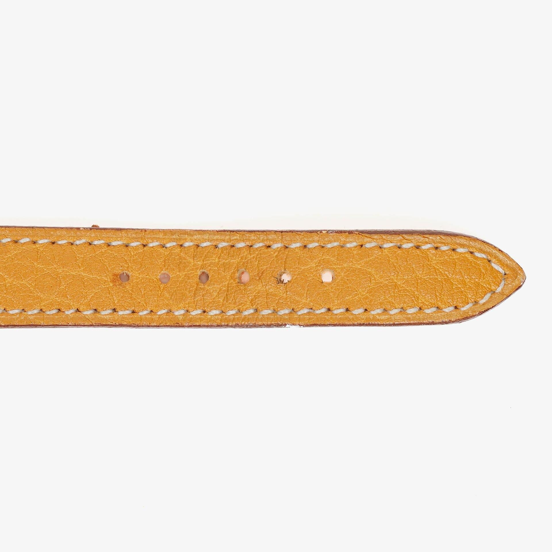 Hermès Kelly Uhr mit beigem Leder und Vergoldung