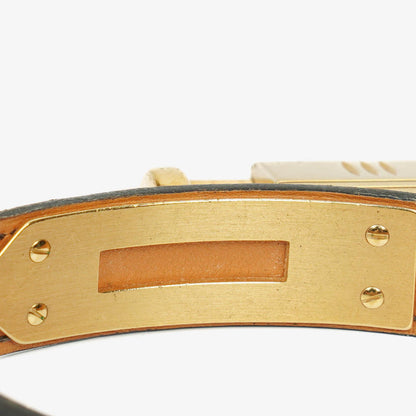 Hermès Kelly Uhr aus Courchevel-Leder mit Vergoldung