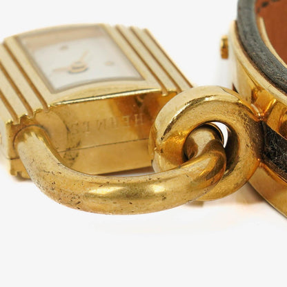 Hermès Kelly Uhr aus Courchevel-Leder mit Vergoldung