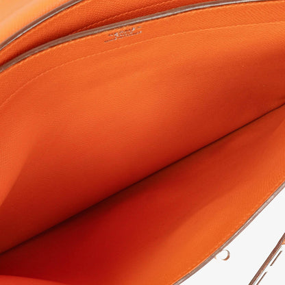 Hermès Kelly Depeche 38 Tasche aus orangefarbenem Epsom Leder