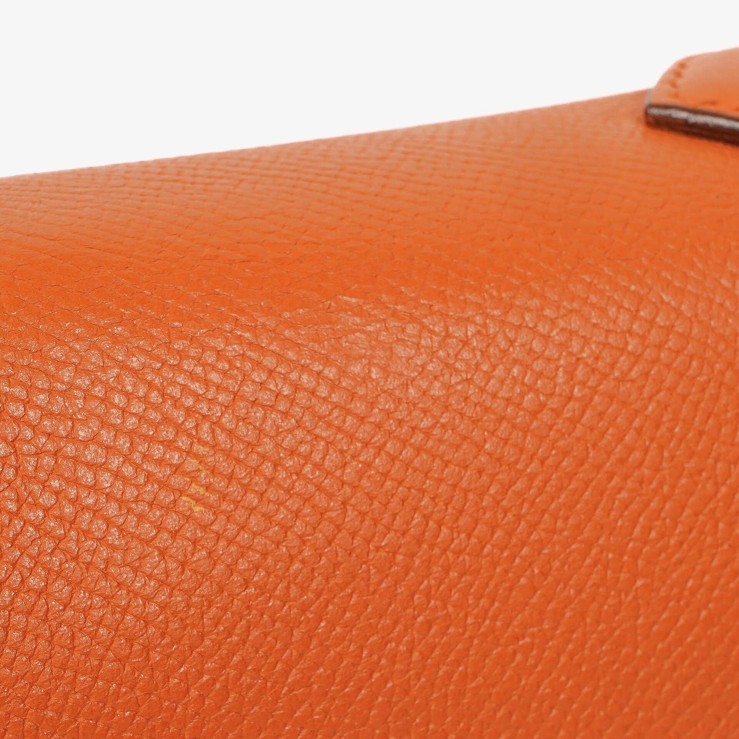 Hermès Kelly Depeche 38 Tasche aus orangefarbenem Epsom Leder