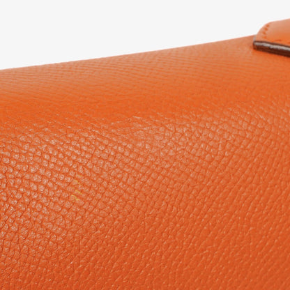 Hermès Kelly Depeche 38 Tasche aus orangefarbenem Epsom Leder