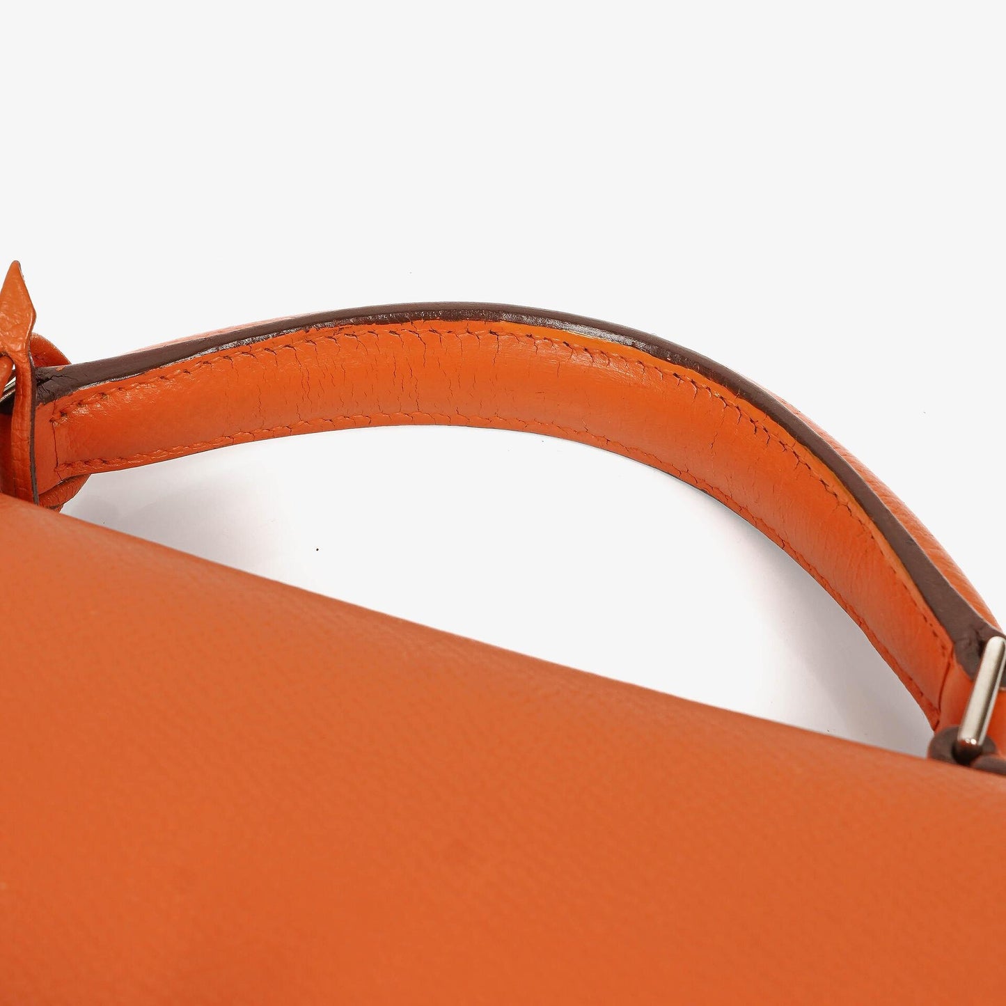 Hermès Kelly Depeche 38 Tasche aus orangefarbenem Epsom Leder