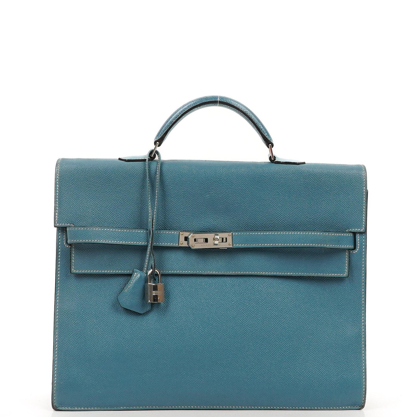 Hermès Kelly Depeches 34 Bleu Jean Epsom Mit Palladium Hardware, 2006