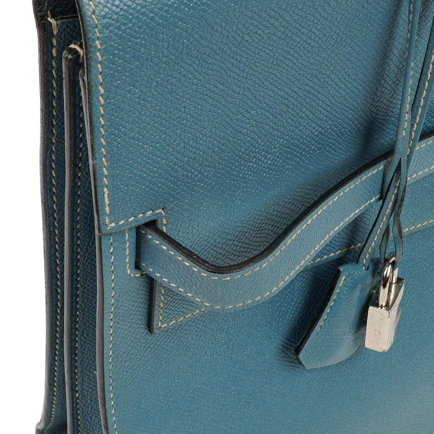 Hermès Kelly Depeches 34 Bleu Jean Epsom Mit Palladium Hardware, 2006
