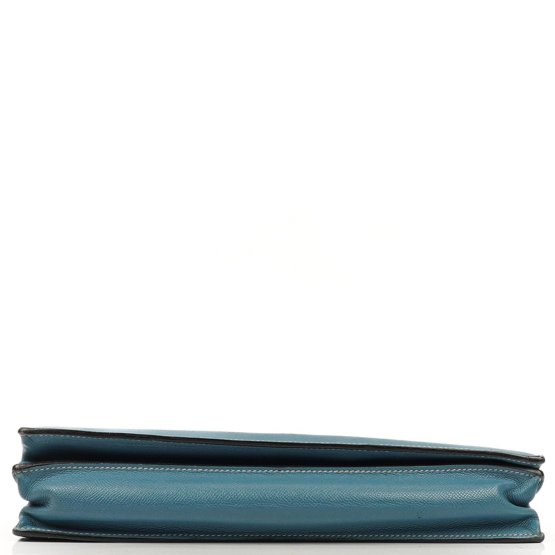 Hermès Kelly Depeches 34 Bleu Jean Epsom Mit Palladium Hardware, 2006