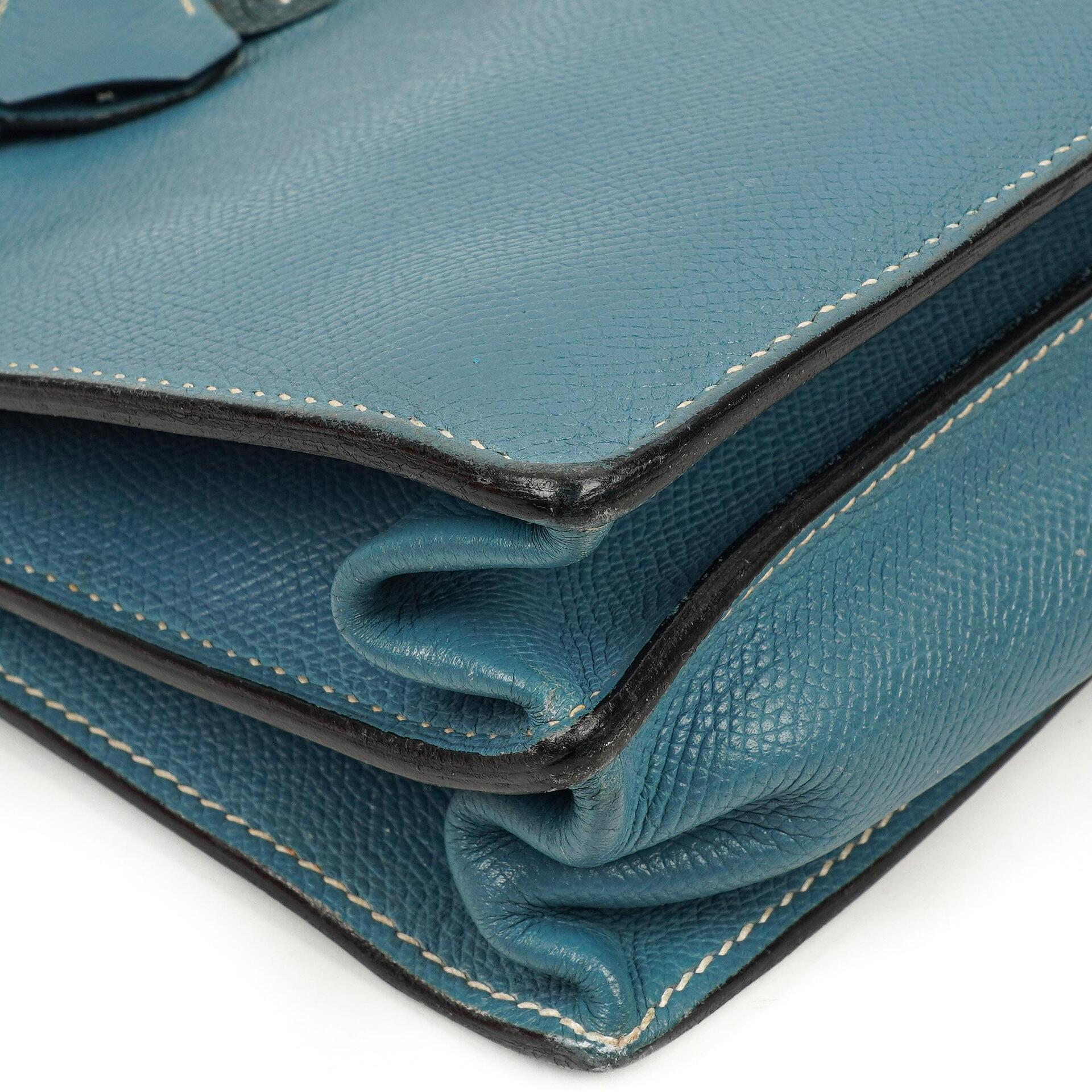 Hermès Kelly Depeches 34 Bleu Jean Epsom Mit Palladium Hardware, 2006