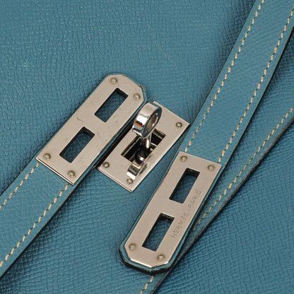 Hermès Kelly Depeches 34 Bleu Jean Epsom Mit Palladium Hardware, 2006