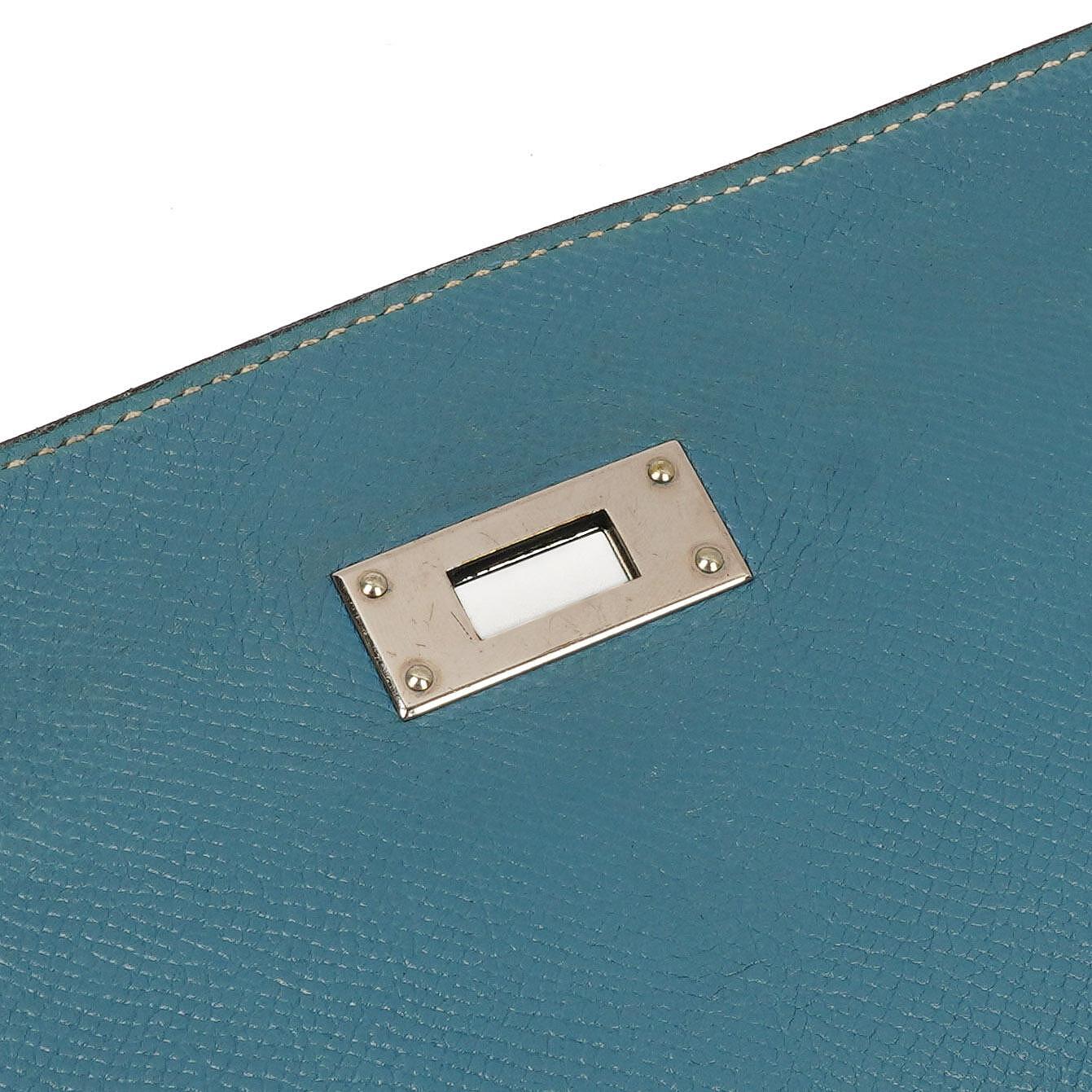 Hermès Kelly Depeches 34 Bleu Jean Epsom Mit Palladium Hardware, 2006