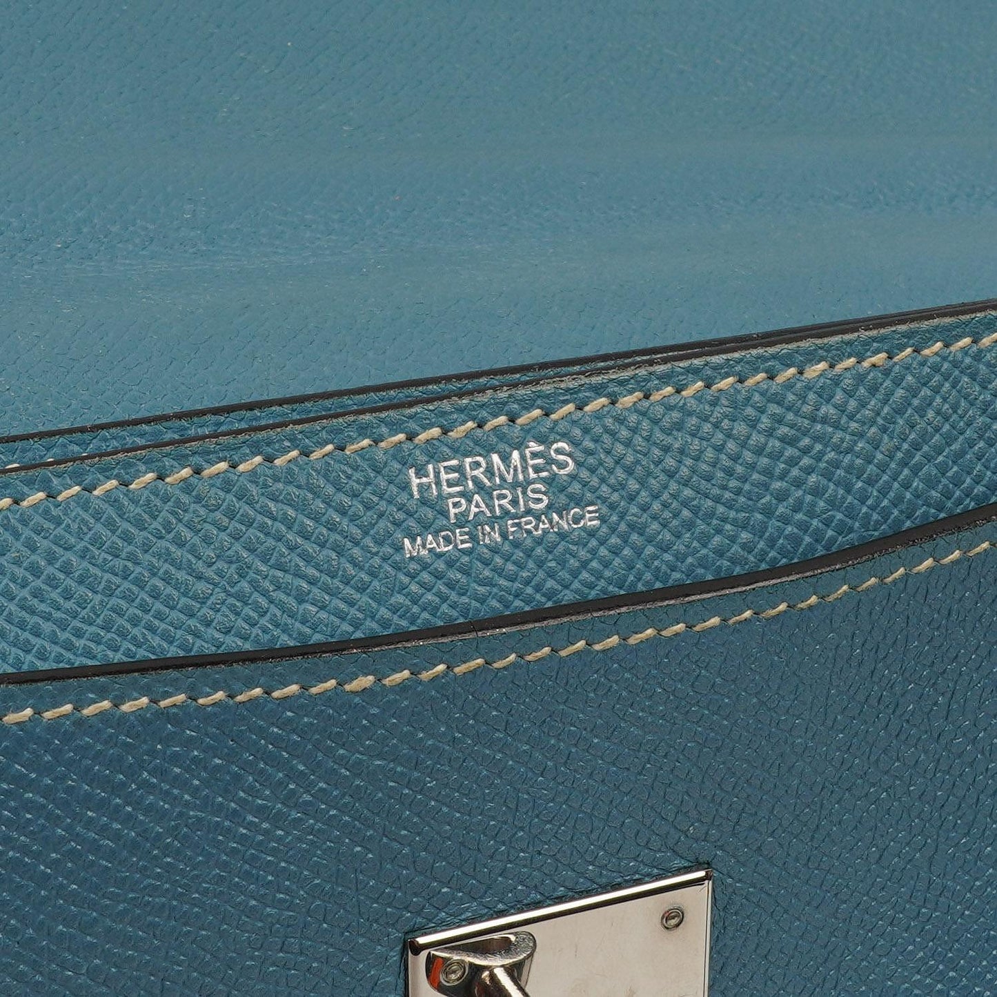 Hermès Kelly Depeches 34 Bleu Jean Epsom Mit Palladium Hardware, 2006