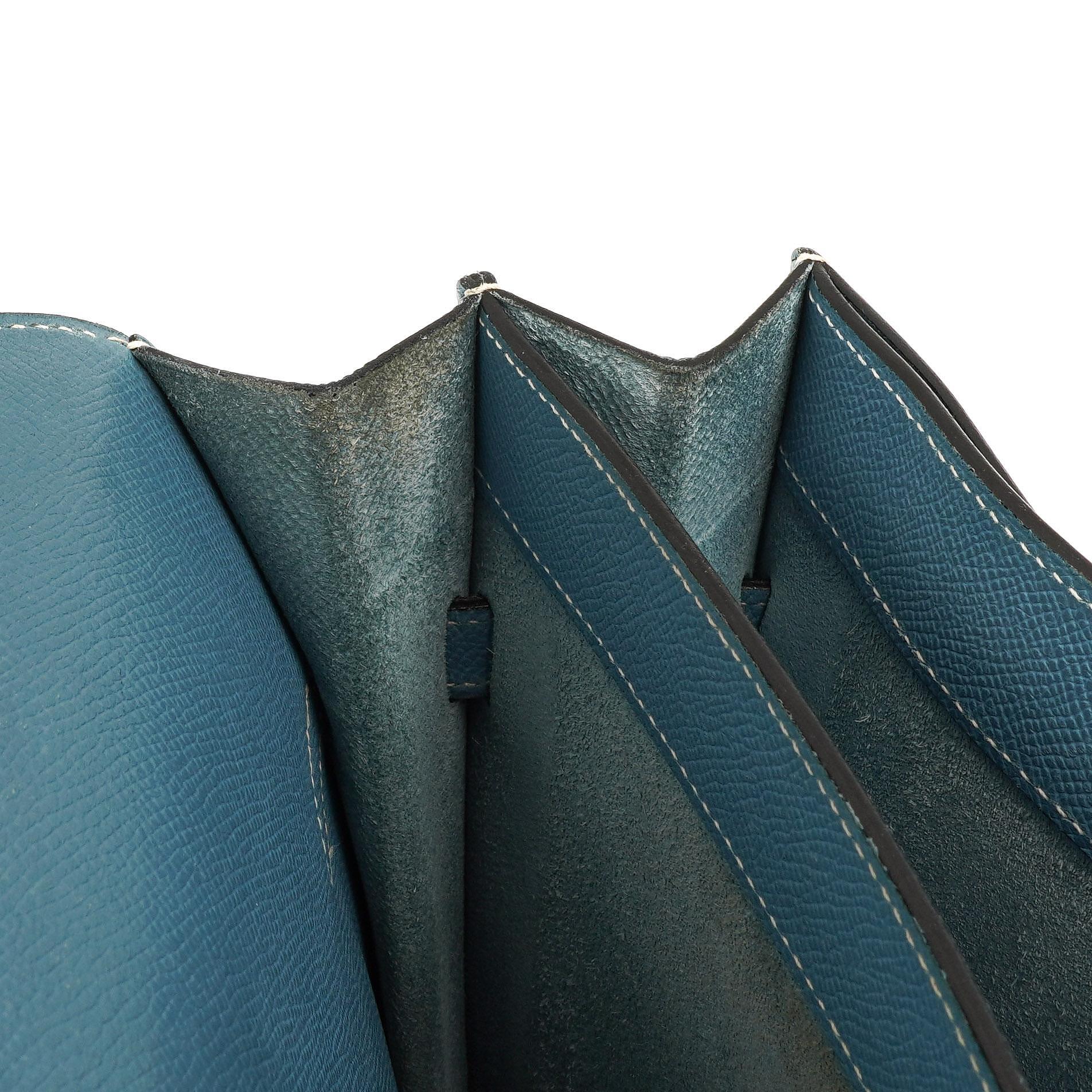 Hermès Kelly Depeches 34 Bleu Jean Epsom Mit Palladium Hardware, 2006