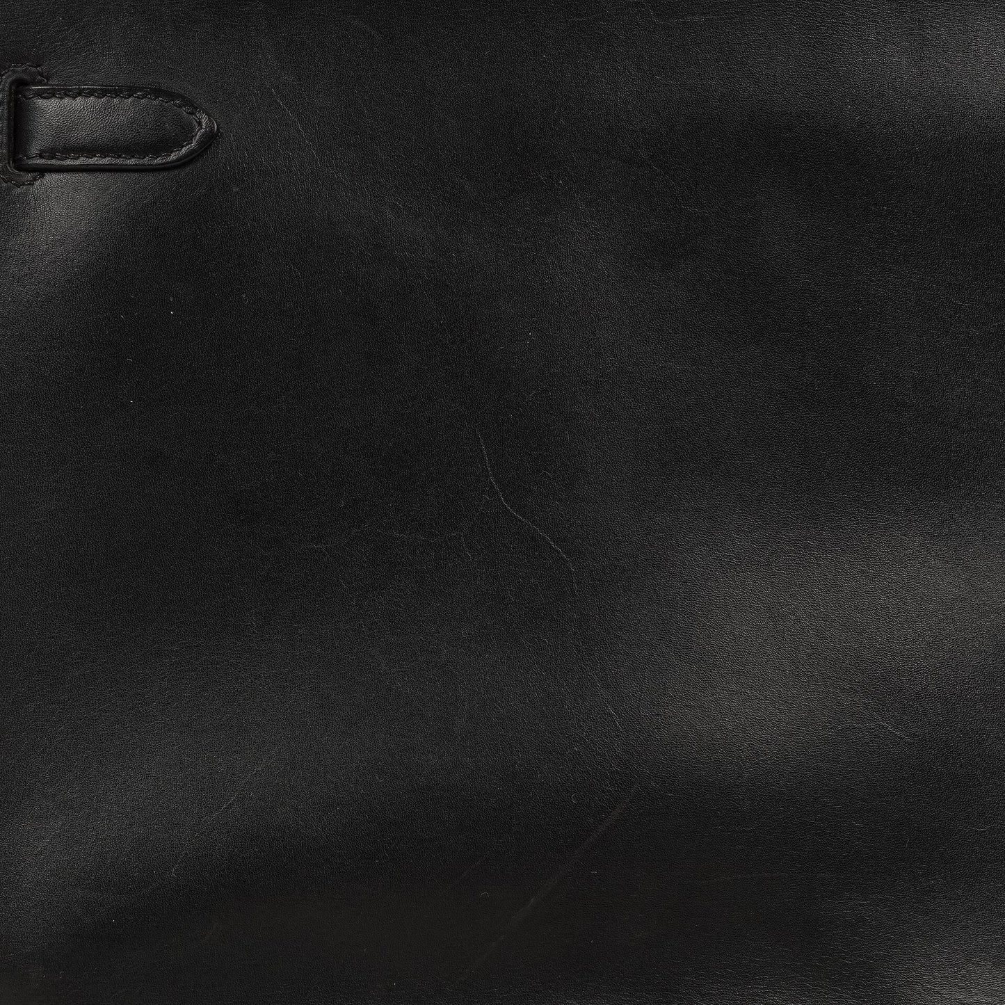 Hermès Kelly Depeches 37 aus schwarzem Boxleder mit Palladium-Beschlägen, 2003
