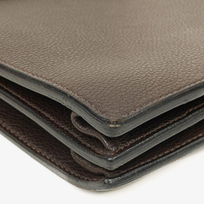 Hermes Kelly Depeches 38 Macassar Epsom Leder Mit Palladium Beschlägen
