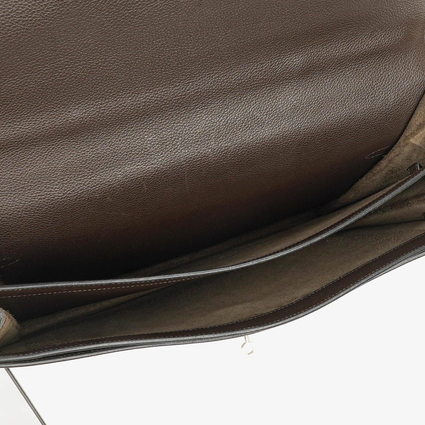 Hermes Kelly Depeches 38 Macassar Epsom Leder Mit Palladium Beschlägen