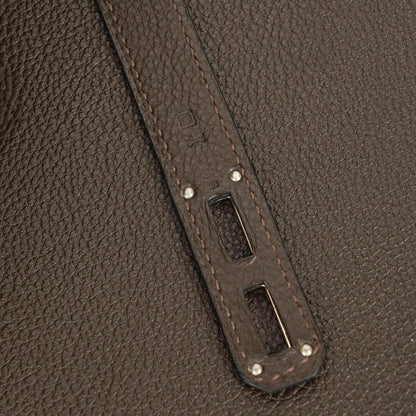 Hermes Kelly Depeches 38 Macassar Epsom Leder Mit Palladium Beschlägen