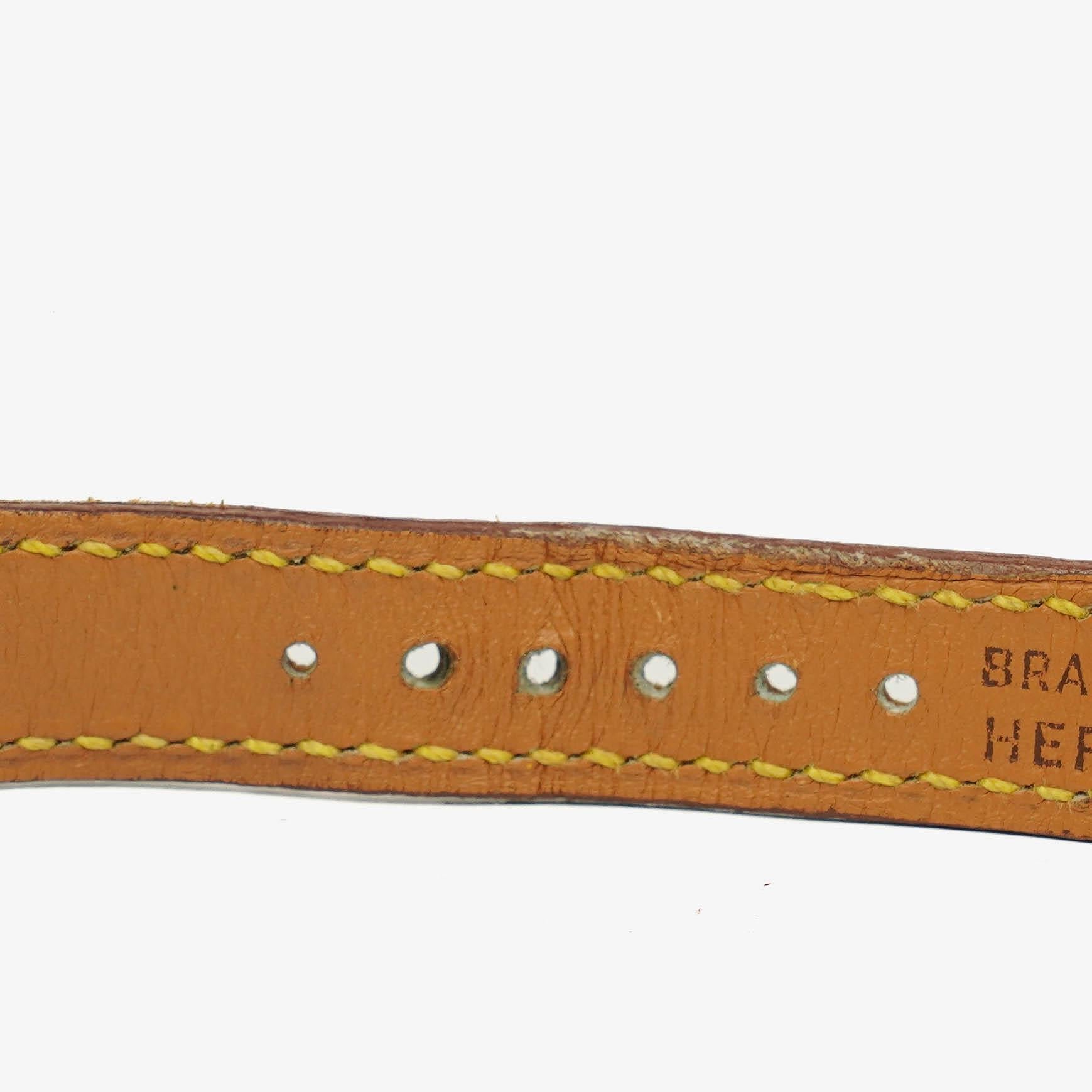 Hermès Kelly vergoldete Uhr mit Leder
