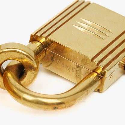 Hermès Kelly vergoldete Uhr mit Leder